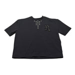John Richmond T-Shirt Girocollo tinta unita con Logo Nero per Bambina RGA26037TS NERO JOHN RICHMOND 