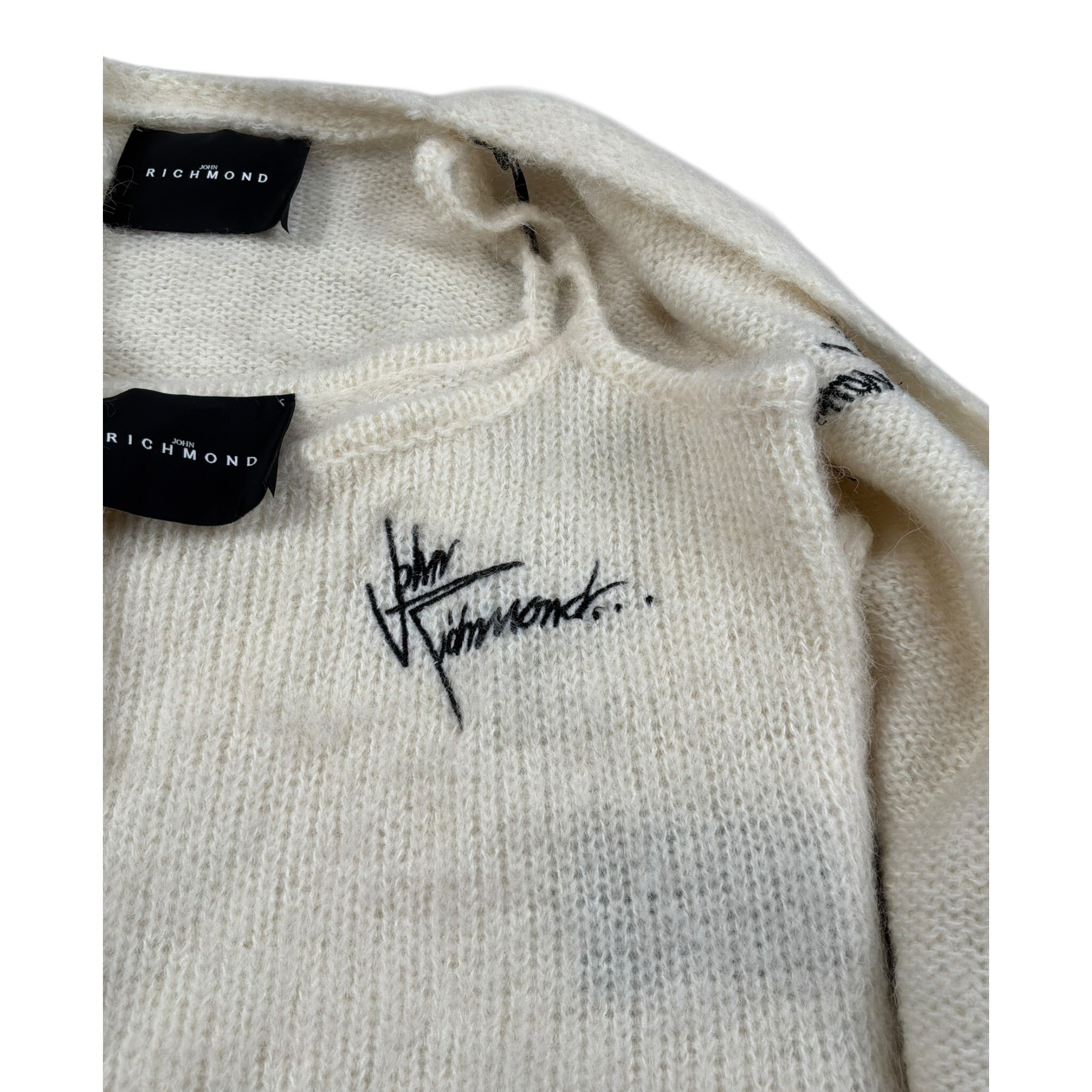 John Richmond Set Cardigan E Top tinta unita Panna per Bambino RGA26040TW PANNA JOHN RICHMOND 