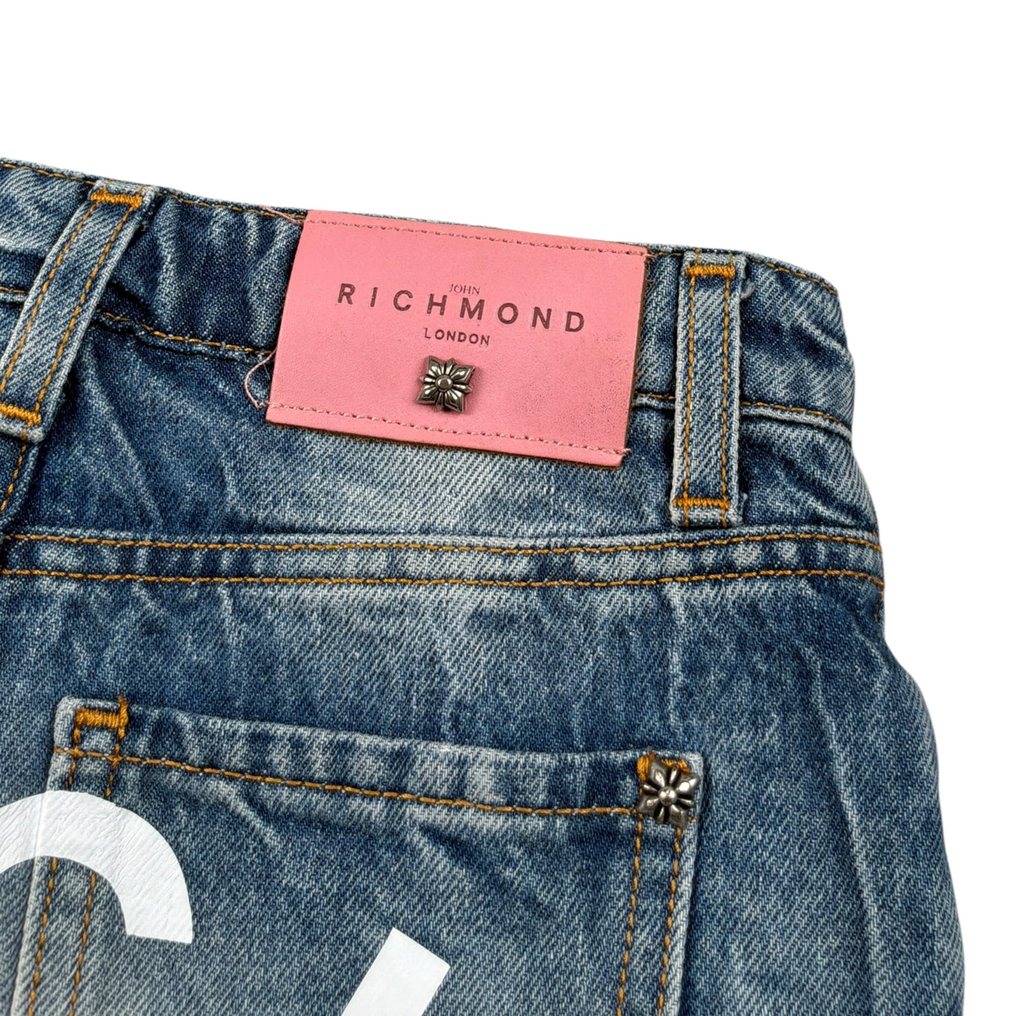 John Richmond Gonna In Denim tinta unita Xon Logo Azzurro per Bambina RGA26050GO AZZURRO JOHN RICHMOND 
