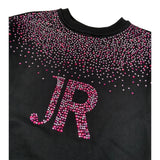 John Richmond Felpa tinta unita con Brillantini Nero per Bambina RGA26079FE NERO JOHN RICHMOND 