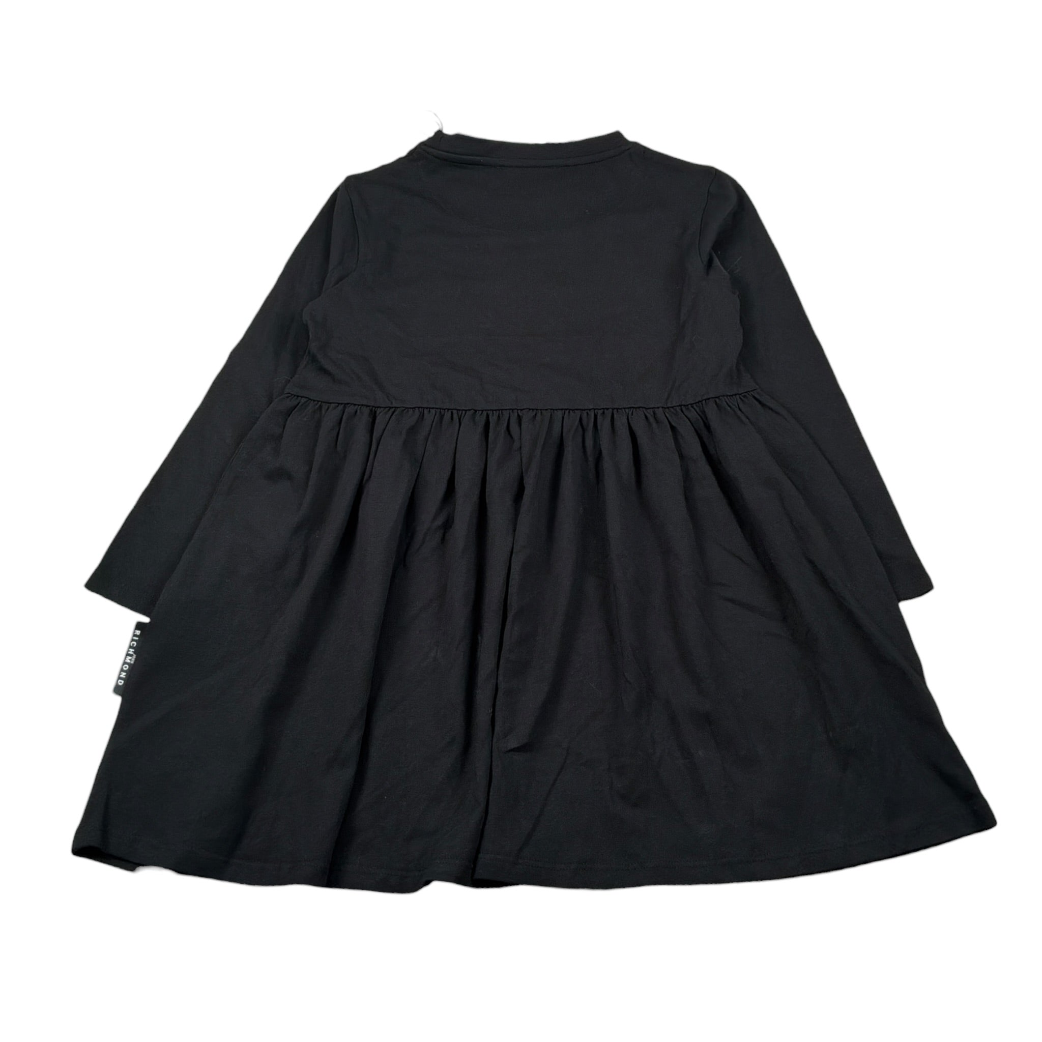 John Richmond Abito Manica Lunga tinta unita con Stampa Nero per Bambina RGA26093VE NERO JOHN RICHMOND 