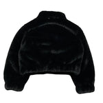John Richmond Pelliccia tinta unita con Bottoni Nero per Bambina RGA26097PL NERO JOHN RICHMOND 
