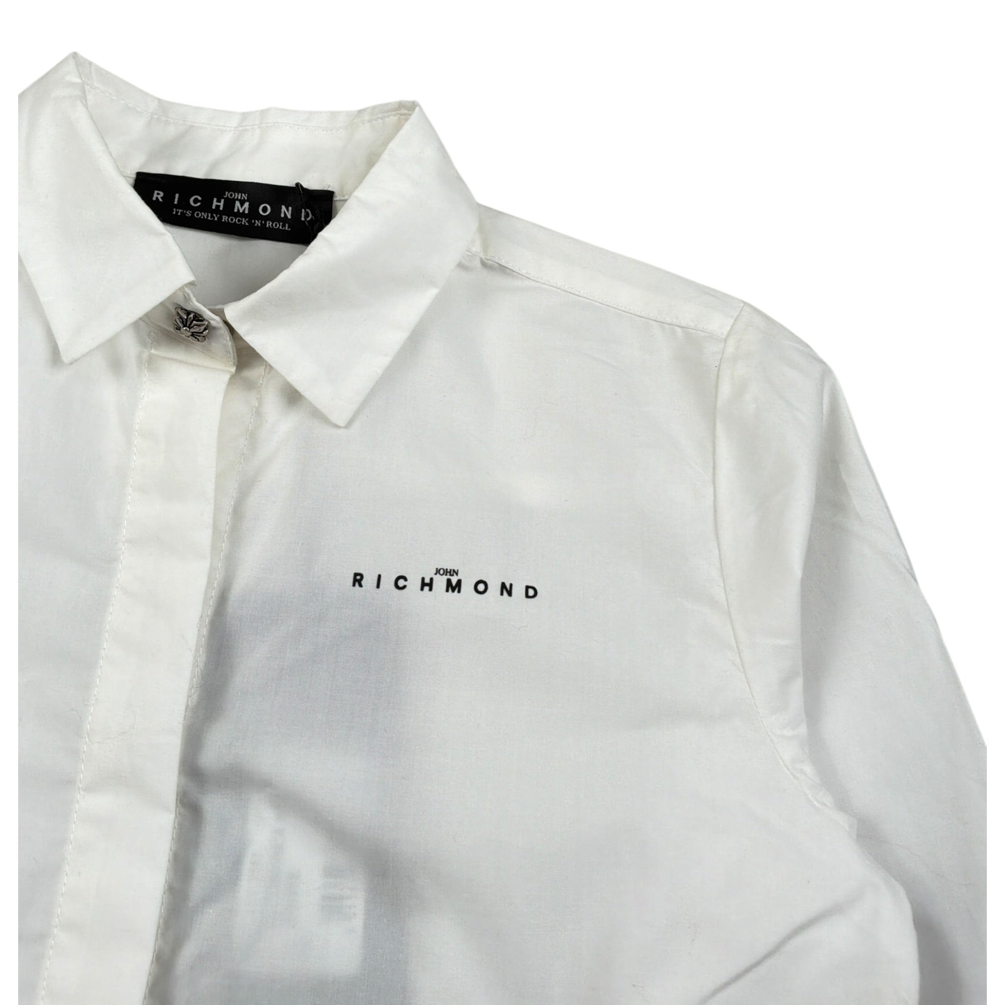 John Richmond Camicia Manica Lunga tinta unita Bianco per Bambina RGA26131CA BIANCO JOHN RICHMOND 