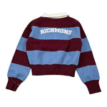 John Richmond Polo In Maglia Bicolore con Fantasia A Righe Azzurro per Bambina RGA26140PO AZZURRO JOHN RICHMOND 