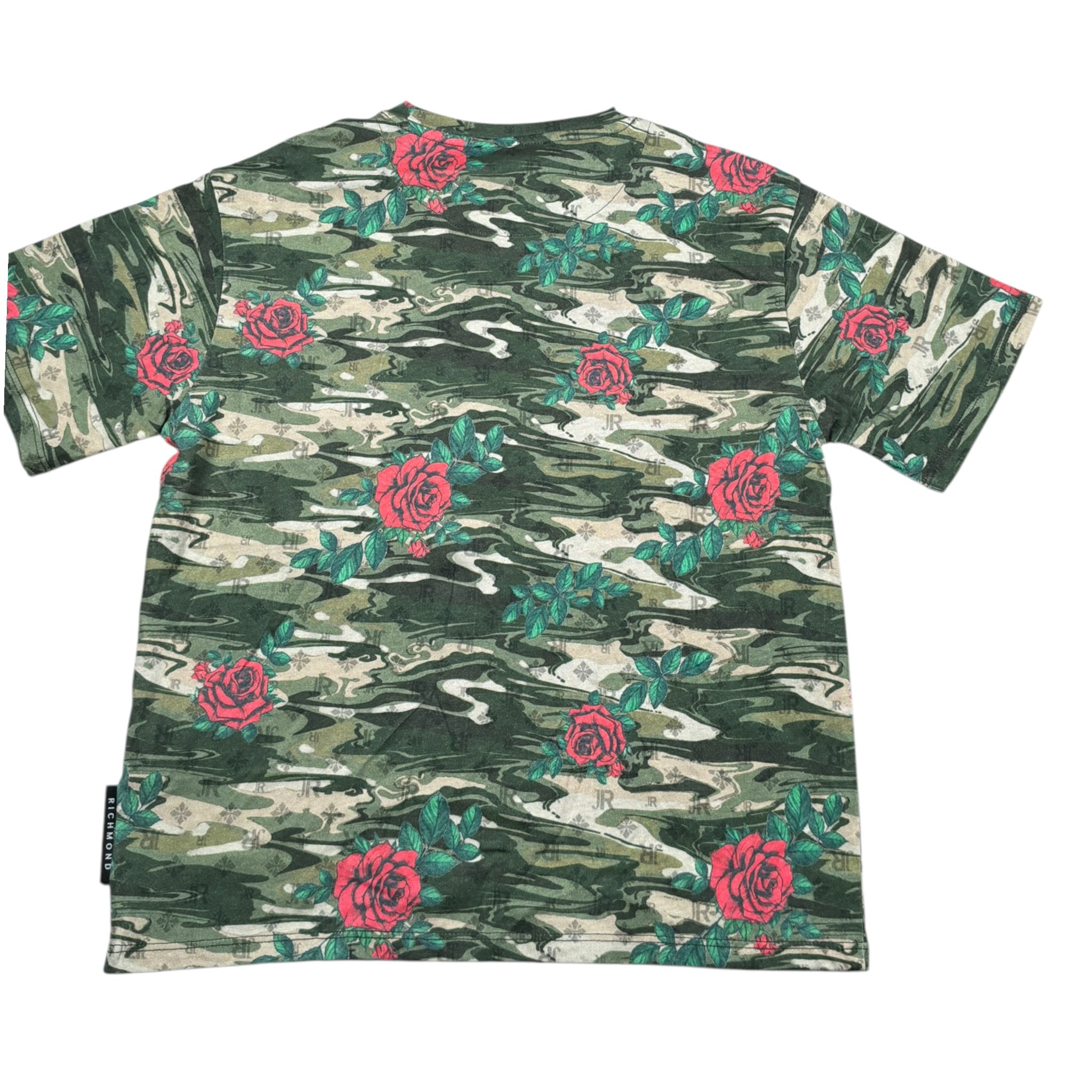 John Richmond T-Shirt tinta unita con Fantasia Verde per Bambina RGA26147TS VERDE JOHN RICHMOND 