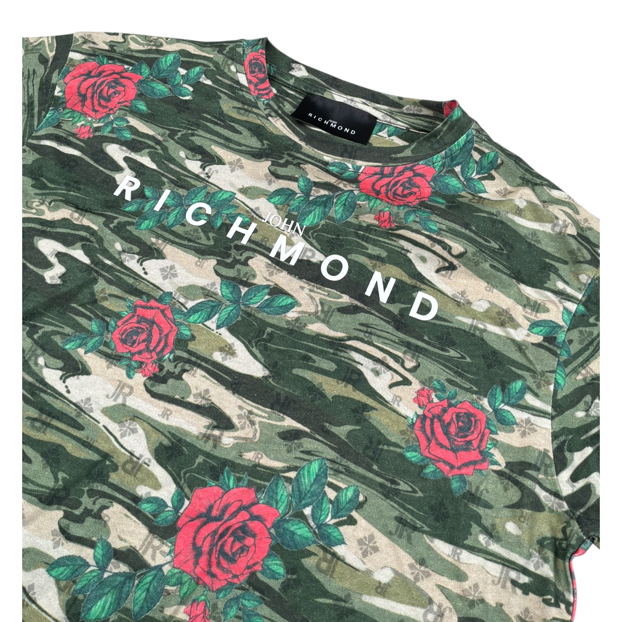 John Richmond T-Shirt tinta unita con Fantasia Verde per Bambina RGA26147TS VERDE JOHN RICHMOND 