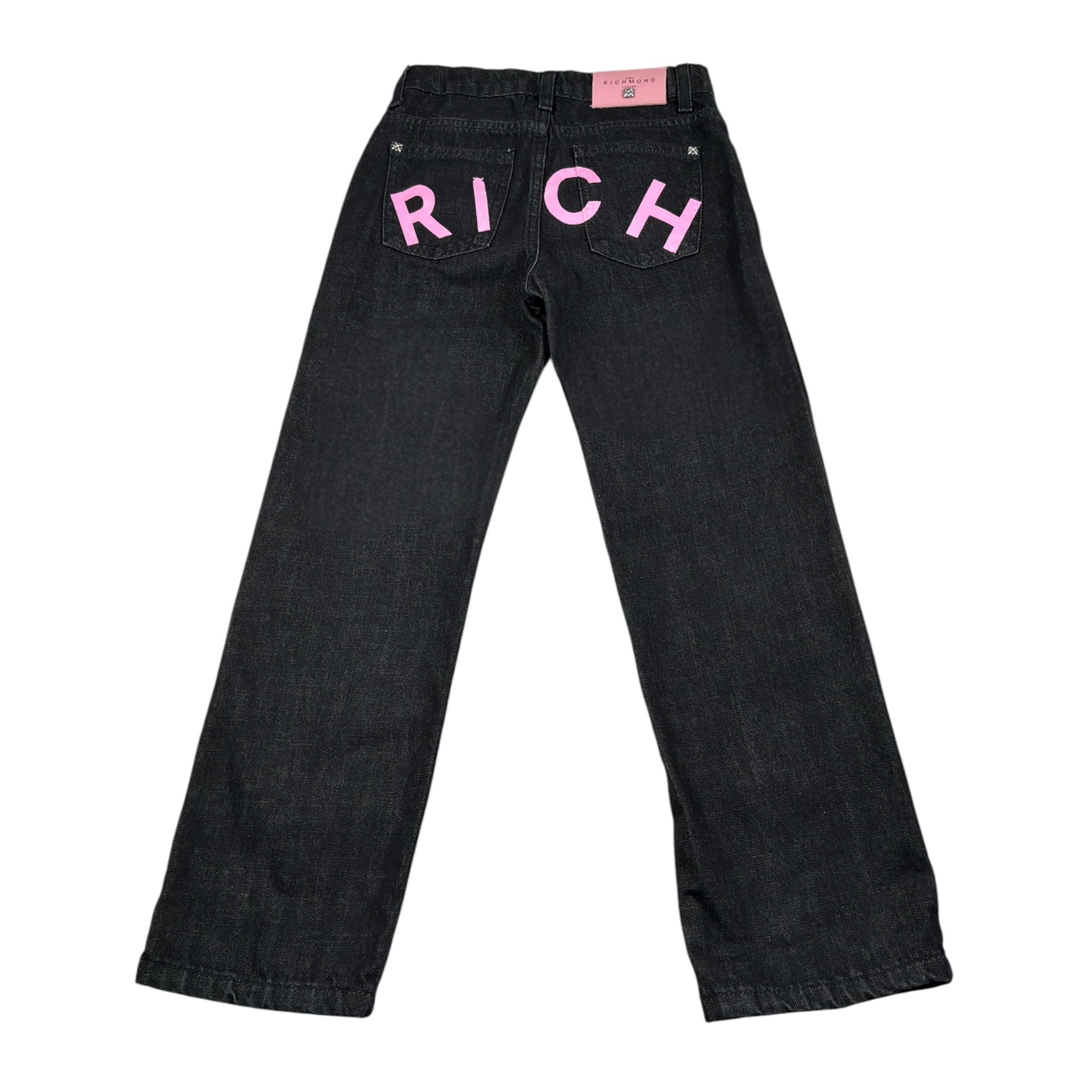 John Richmond Jeans tinta unita con Stampa Nero per Bambina RGA26163JE NERO JOHN RICHMOND 