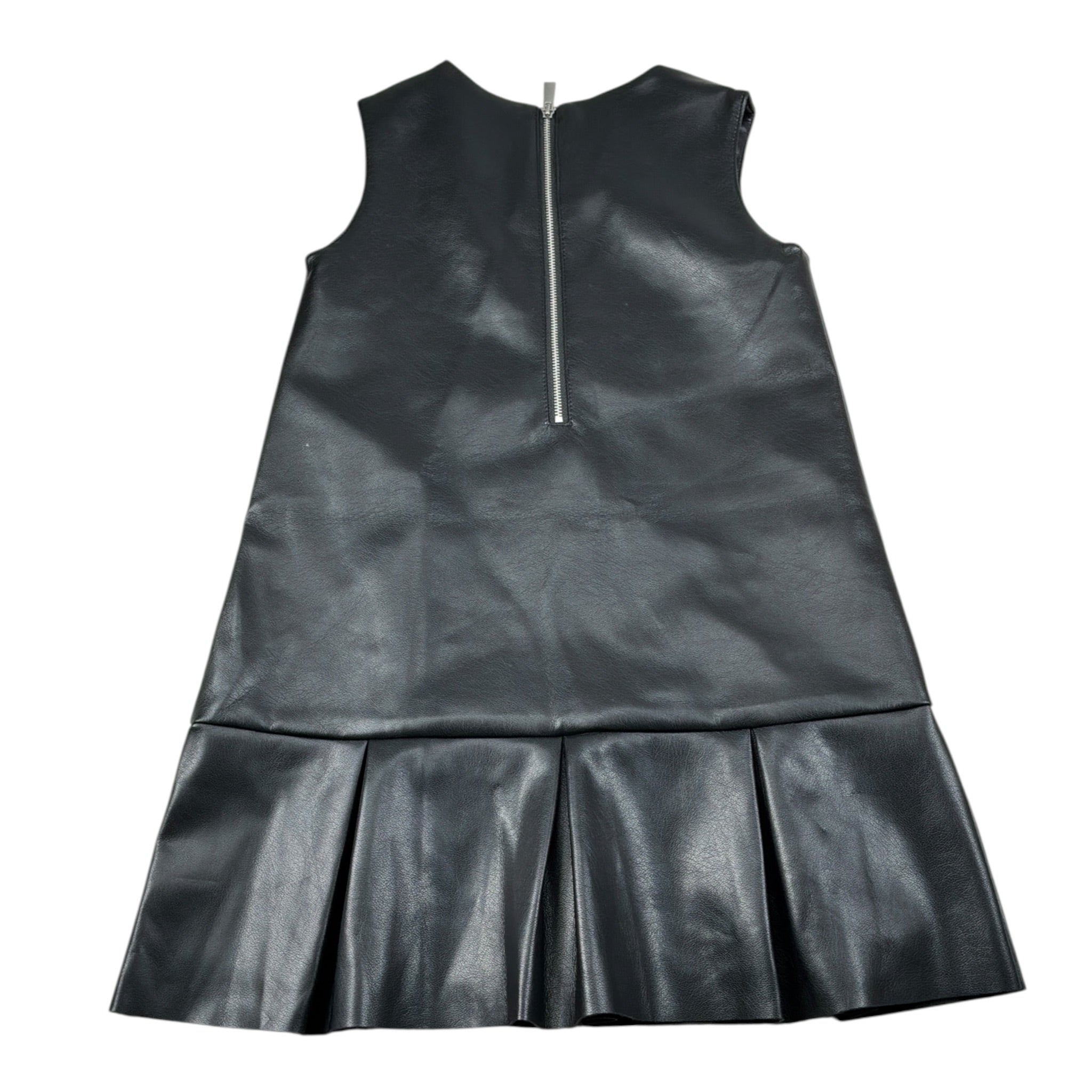 John Richmond Abito In Ecopelle Giromanica Nero per Bambina RGA26168VE NERO JOHN RICHMOND 