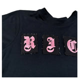 John Richmond T-Shirt Girocollo tinta unita con Stampa Nero per Bambina RGA26186TS NERO JOHN RICHMOND 