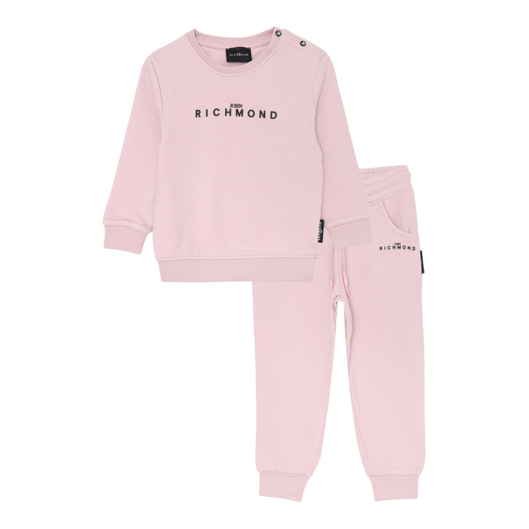 John Richmond Completo 2 Pezzi Felpa-Pantalone tinta unita Rosa per Neonata RIA25003CF ROSA JOHN RICHMOND 