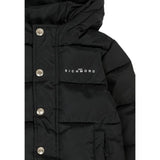 John Richmond Giubbino tinta unita con Cappuccio Stampe Logo Nero per Neonato RIA25011PIXX NERO JOHN RICHMOND 
