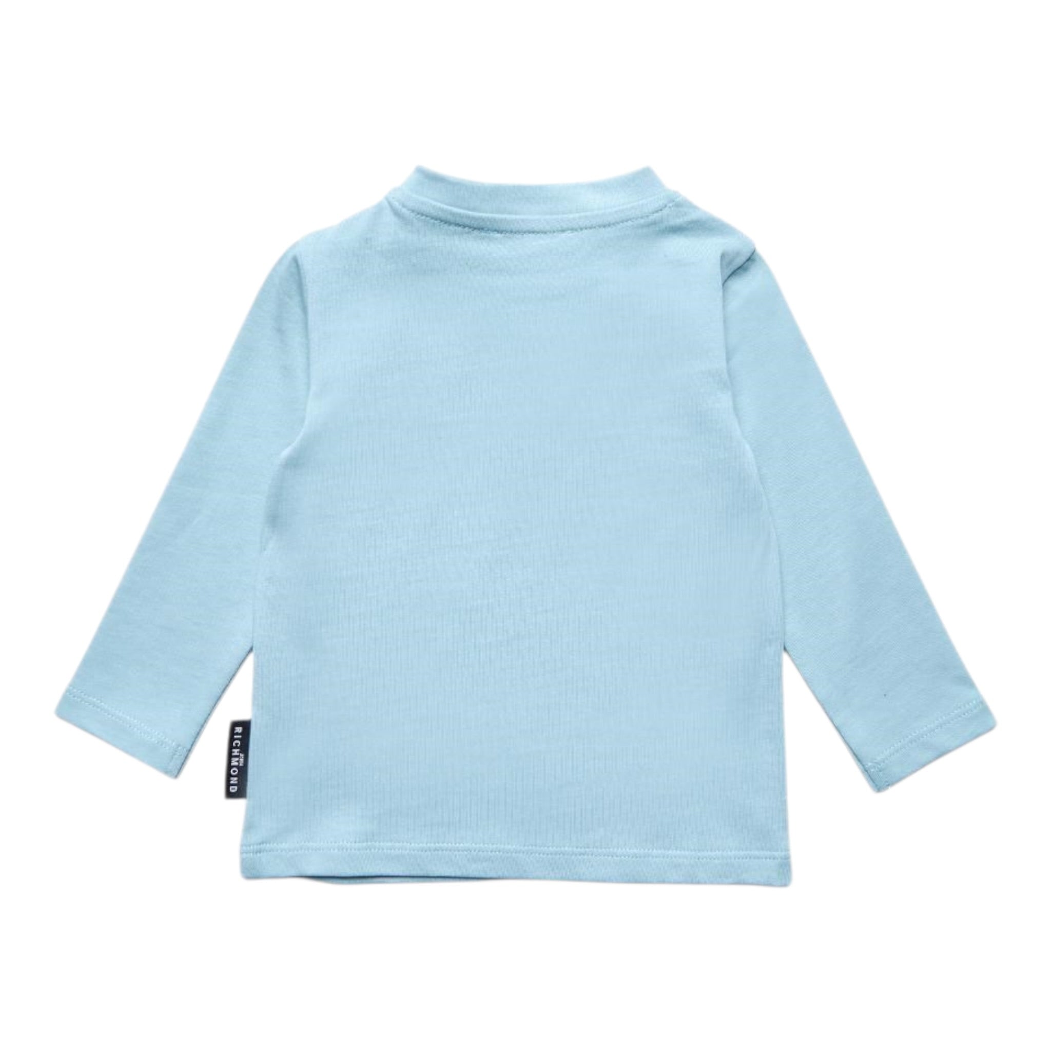 John Richmond Shirt Girocollo tinta unita con Stampa Azzurro per Neonato RIA25012TS AZZURRO JOHN RICHMOND 
