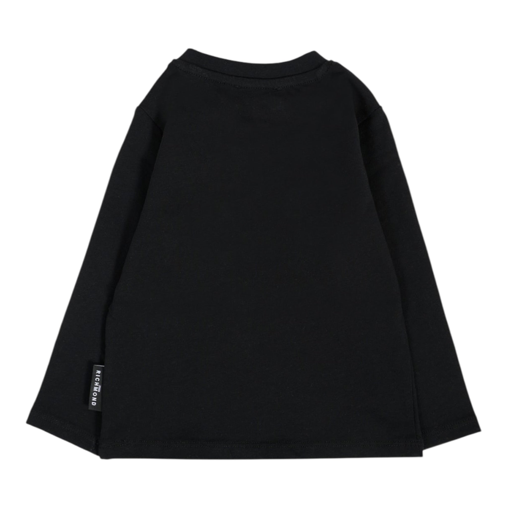 John Richmond Shirt Girocollo tinta unita con Stampa Nero per Neonato RIA25012TSOXX NERO JOHN RICHMOND 