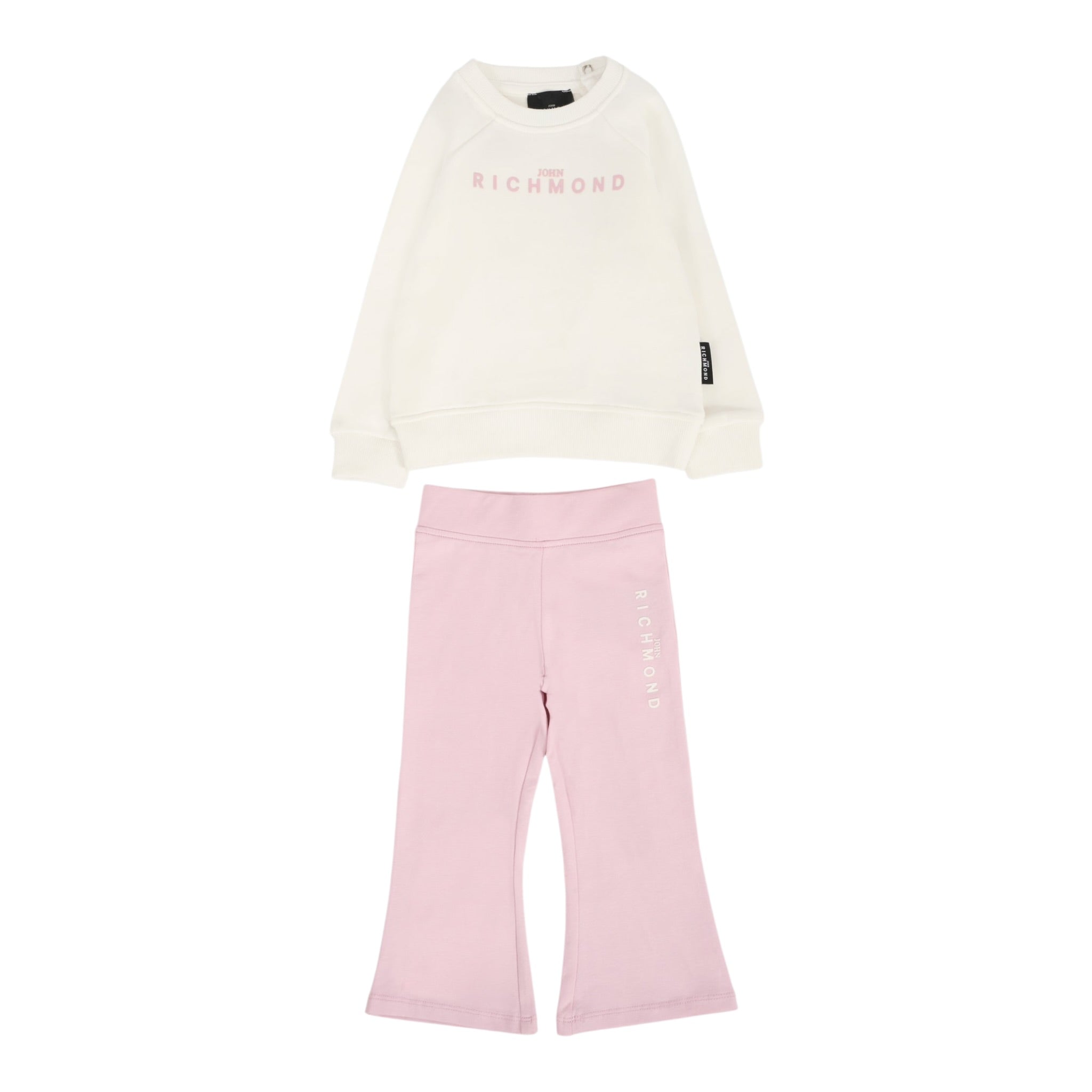 John Richmond Completo 2 Pezzi Felpa-Leggins Bianco/Rosa per Neonata RIA25017CF BIANCO/ROSA JOHN RICHMOND 