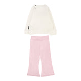John Richmond Completo 2 Pezzi Felpa-Leggins Bianco/Rosa per Neonata RIA25017CF BIANCO/ROSA JOHN RICHMOND 