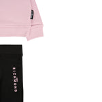John Richmond Completo 2 Pezzi Felpa-Leggins Rosa/Nero per Bambina RIA25017CFJ ROSA/NERO JOHN RICHMOND 