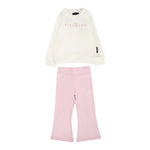 John Richmond Completo 2 Pezzi Felpa-Leggins Bianco/Rosa per Neonata RIA25017CFX BIANCO/ROSA JOHN RICHMOND 