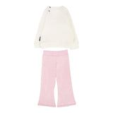 John Richmond Completo 2 Pezzi Felpa-Leggins Bianco/Rosa per Neonata RIA25017CFX BIANCO/ROSA JOHN RICHMOND 