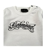 John Richmond Felpa Girocollo tinta unita con Stampa Bianco per Neonato RIA25031FEX BIANCO JOHN RICHMOND 
