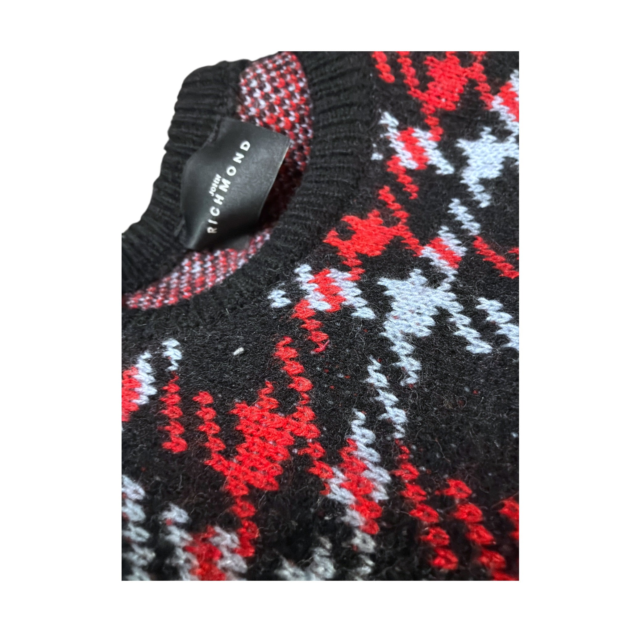 John Richmond Maglia Stampa Fantasia Girocollo Nero per Neonato RIA25041MA NERO JOHN RICHMOND 