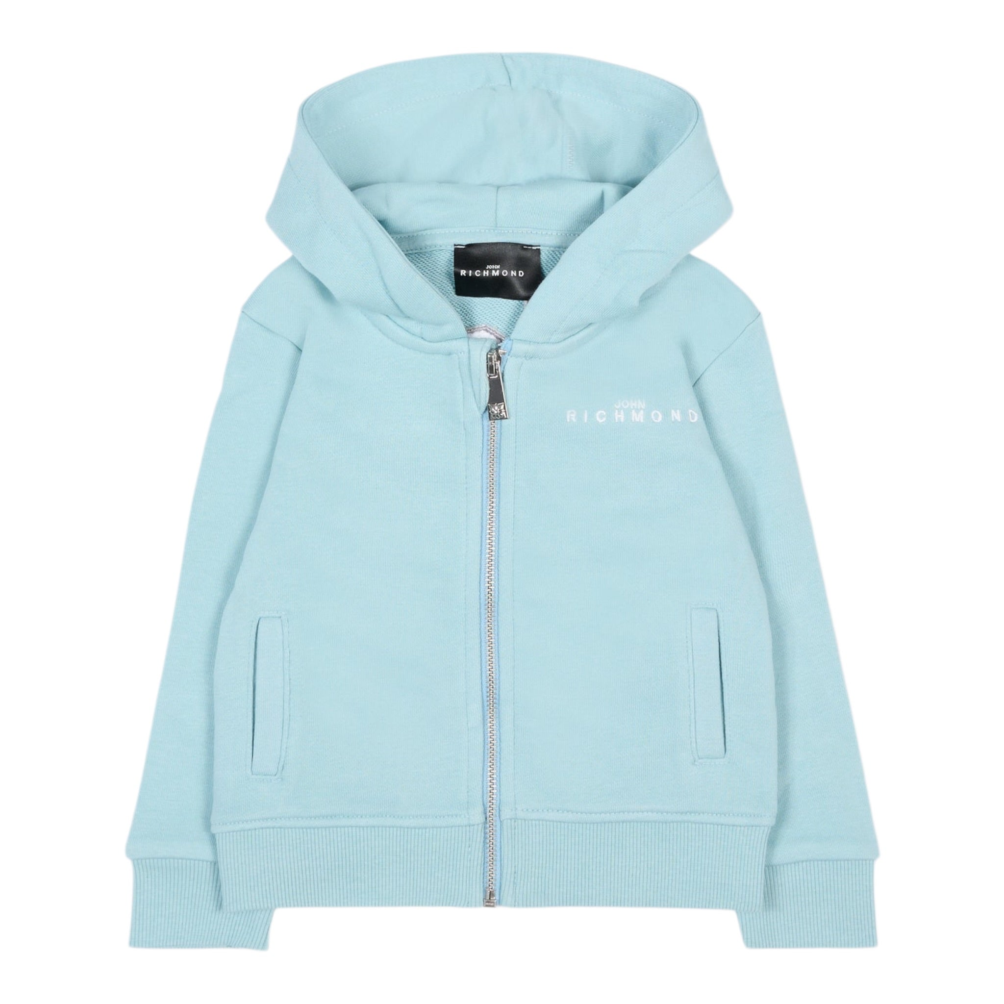 John Richmond Felpa con Zip E Cappuccio tinta unita Azzurro per Neonato RIA25054FE AZZURRO JOHN RICHMOND 