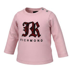 John Richmond Shirt tinta unita con Stampa Rosa per Neonata RIA25077TS ROSA JOHN RICHMOND 