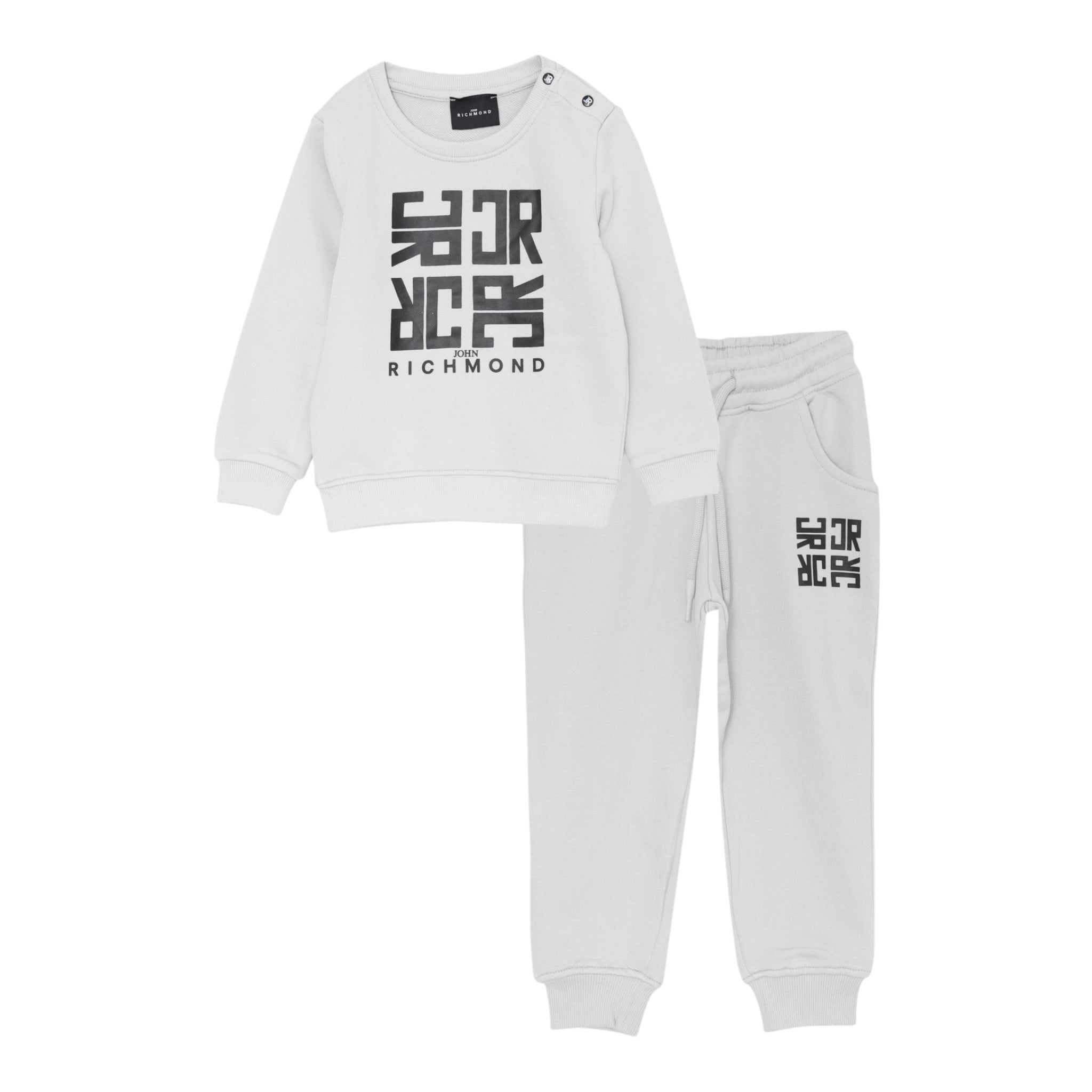 John Richmond Completo 2Pz Felpa-Pantalone Tuta Grigio per Neonato RIA25087CF GRIGIO JOHN RICHMOND 