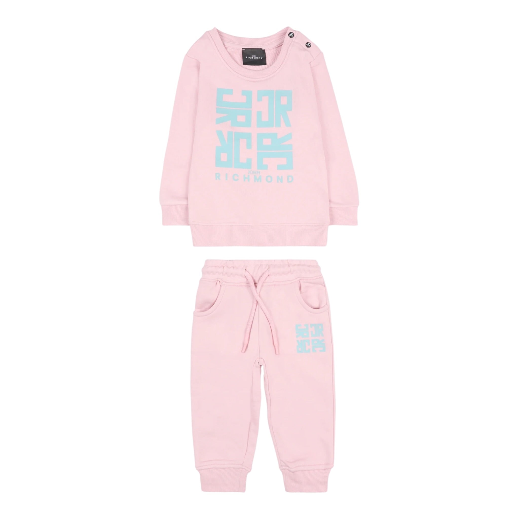 John Richmond Completo 2Pz Felpa-Pantalone Tuta Rosa per Neonata RIA25087CFX ROSA JOHN RICHMOND 