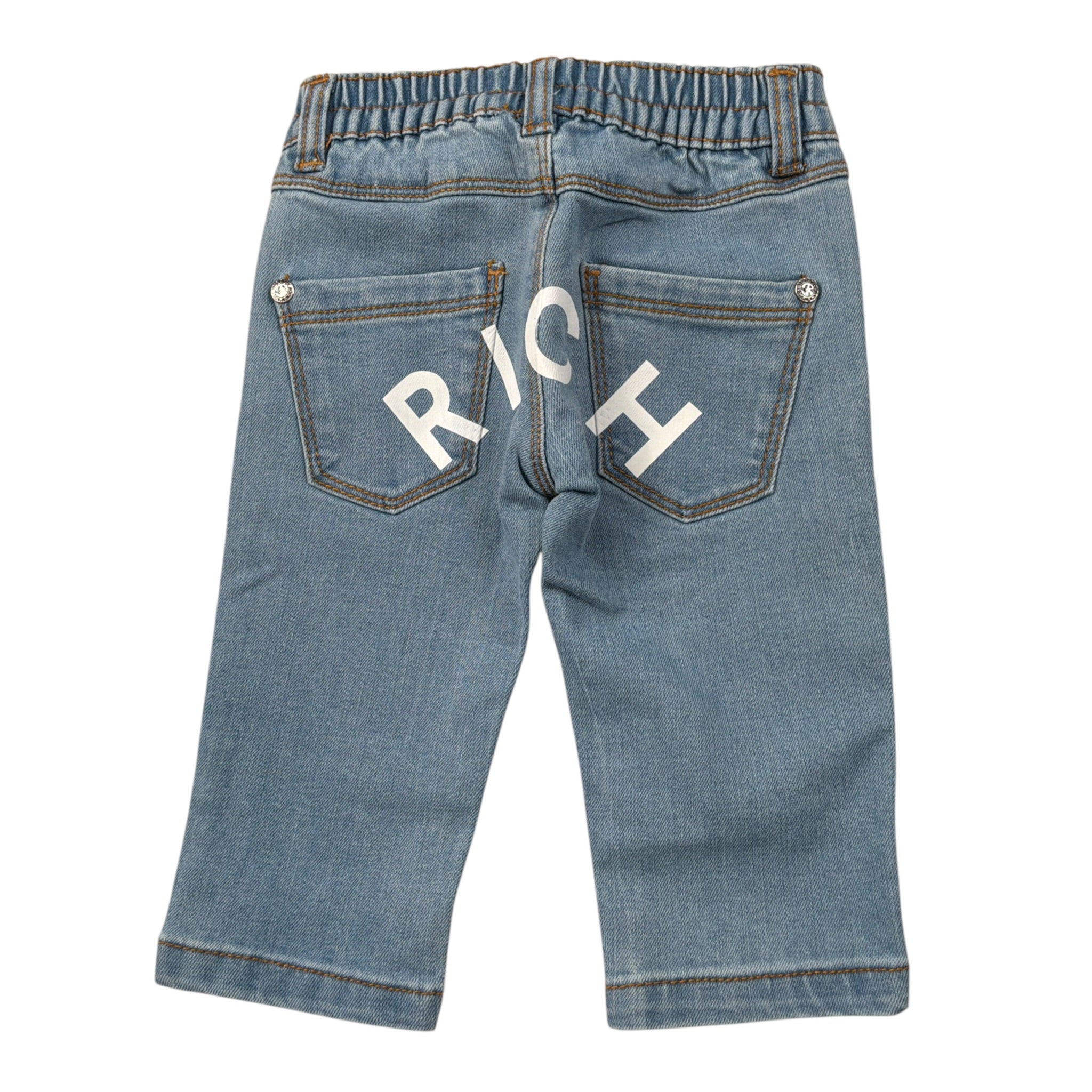 John Richmond Jeans tinta unita con Elastico In Vita Azzurro per Neonato RIA25125JE AZZURRO JOHN RICHMOND 