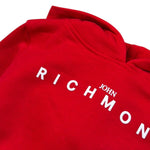John Richmond Felpa tinta unita con Cappuccio E Stampa Rosso per Neonato RIA26002FE ROSSO JOHN RICHMOND 