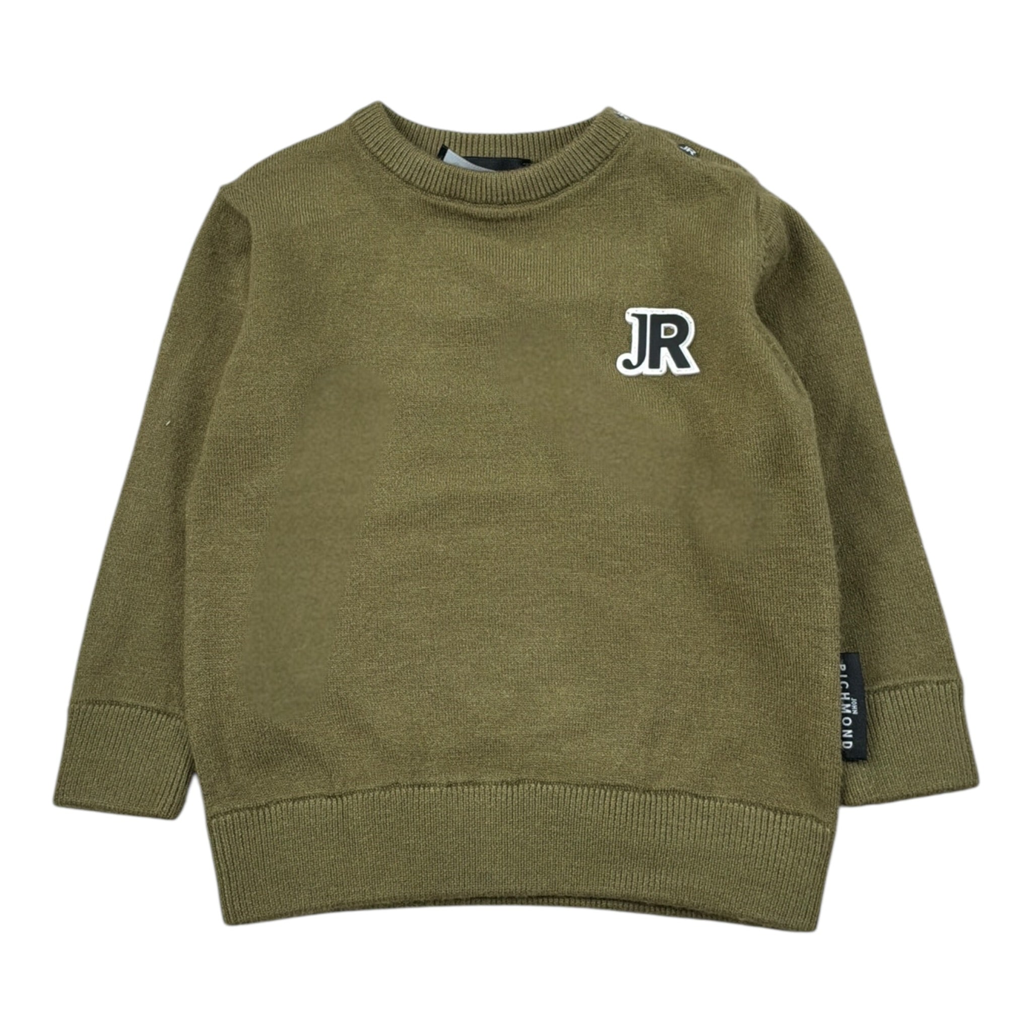 John Richmond Maglia Girocollo tinta unita con Stampa Verde per Neonato RIA26009MA VERDE JOHN RICHMOND 