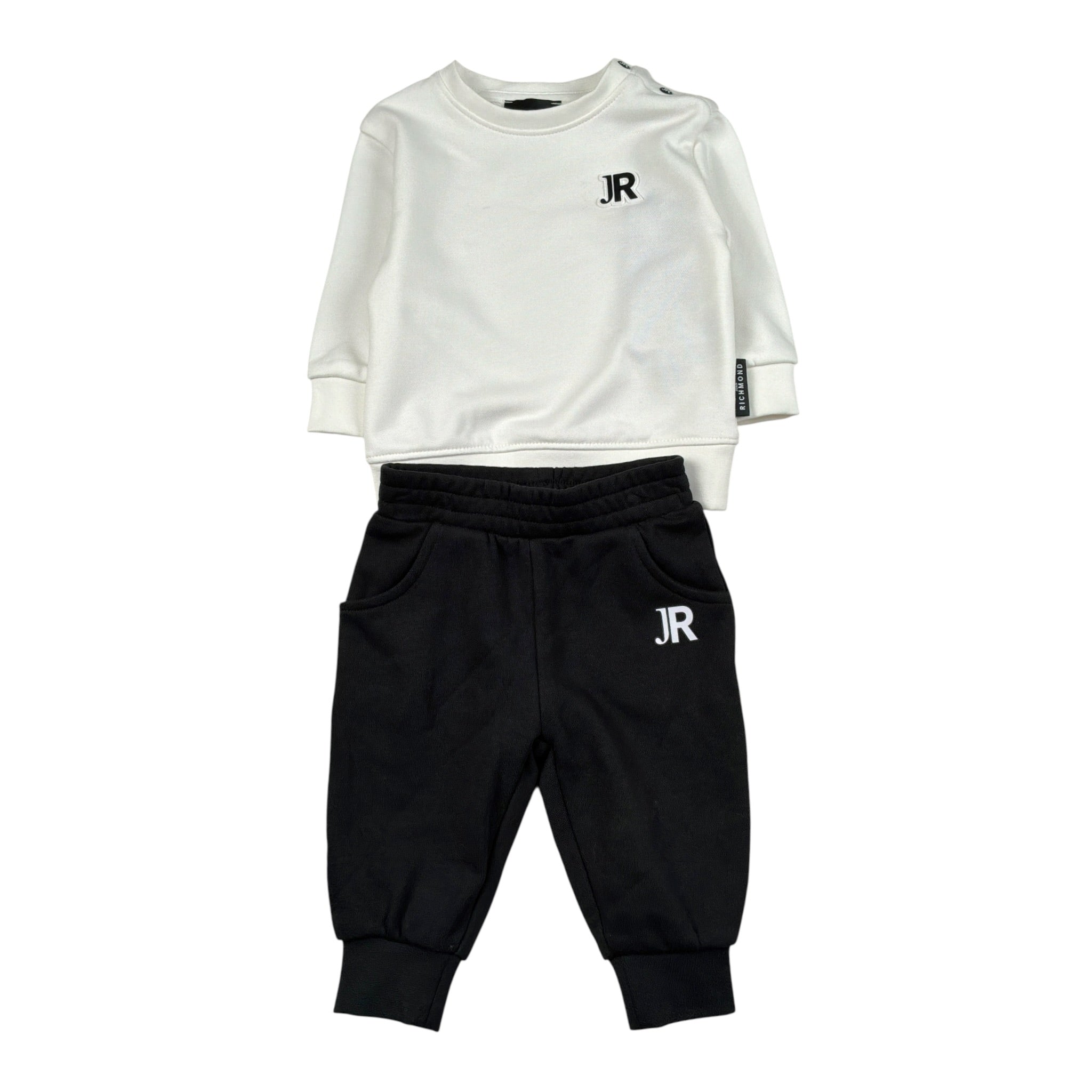 John Richmond Completo 2Pz Felpa-Pantalone Nero/Bianco per Neonato RIA26011CF NERO/BIANCO JOHN RICHMOND 