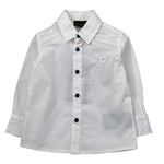 John Richmond Camicia tinta unita con Logo Bianco per Neonato RIA26018CA BIANCO JOHN RICHMOND 
