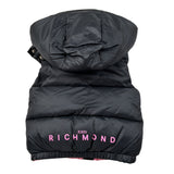 John Richmond Giubbino tinta unita Smanicato con Zip E Cappuccio Nero per Neonata RIA26025PI NERO JOHN RICHMOND 