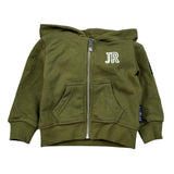 John Richmond Felpa tinta unita con Zip E Cappuccio Verde per Neonato RIA26051FE VERDE JOHN RICHMOND 