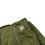 John Richmond Felpa tinta unita con Zip E Cappuccio Verde per Neonato RIA26051FE VERDE JOHN RICHMOND 