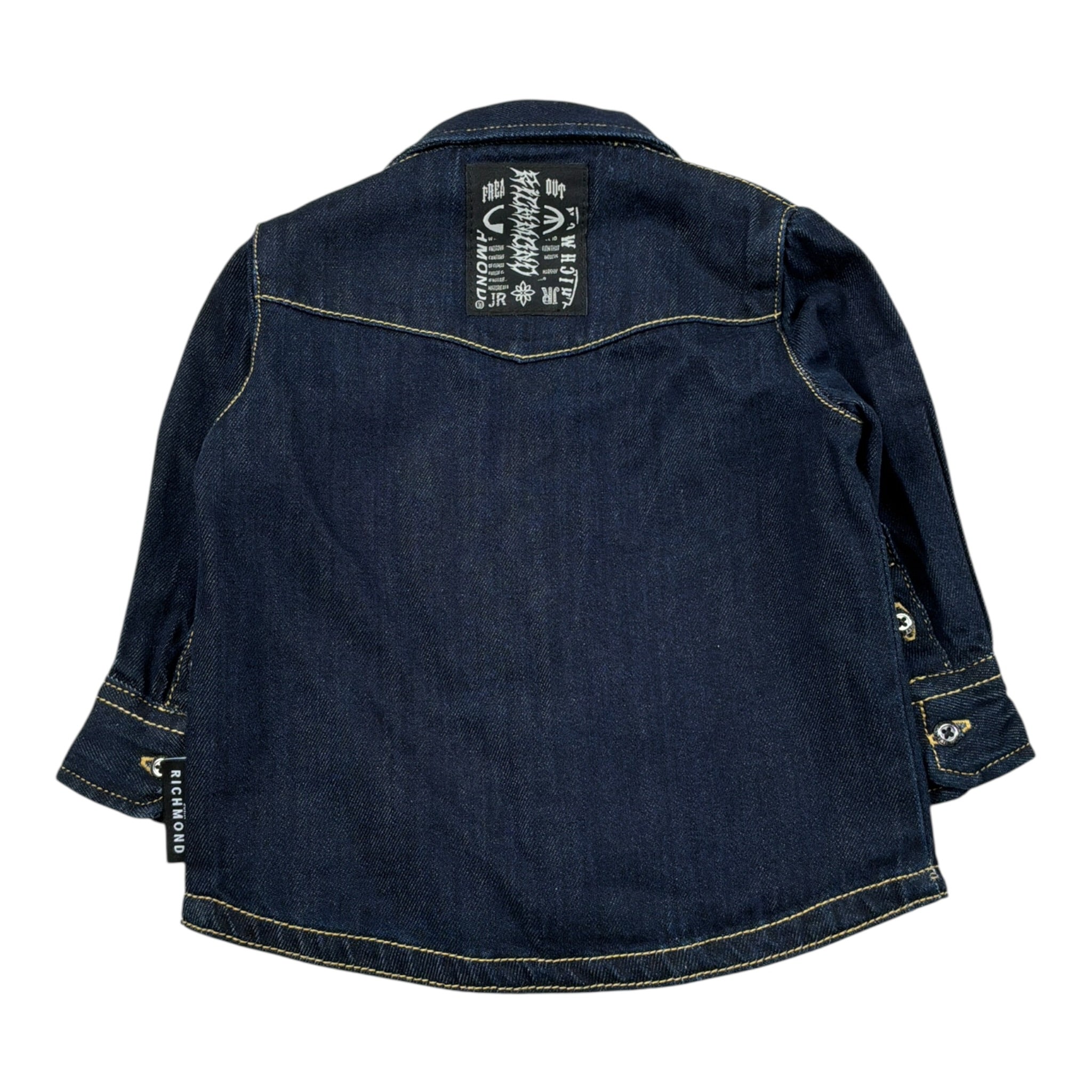 John Richmond Camicia In Denim tinta unita Blu per Neonato RIA26068CA BLU JOHN RICHMOND 