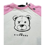 John Richmond Shirt Girocollo tinta unita con Maniche In Contrasto Bianco per Neonata RIA26098TS BIANCO JOHN RICHMOND 