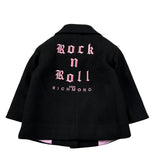 John Richmond Cappotto tinta unita con Stampa Nero per Neonata RIA26106CP NERO JOHN RICHMOND 