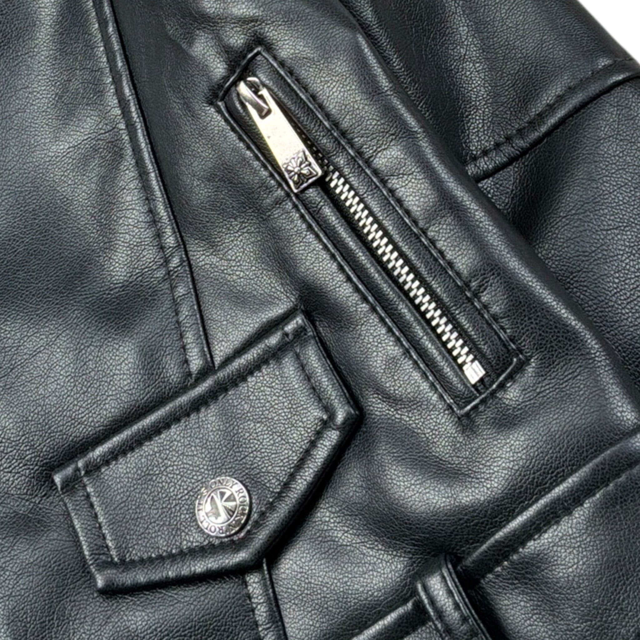 John Richmond Giubbino Modello Chiodo Ecopelle tinta unita Nero per Neonata RIA26123GB NERO JOHN RICHMOND 