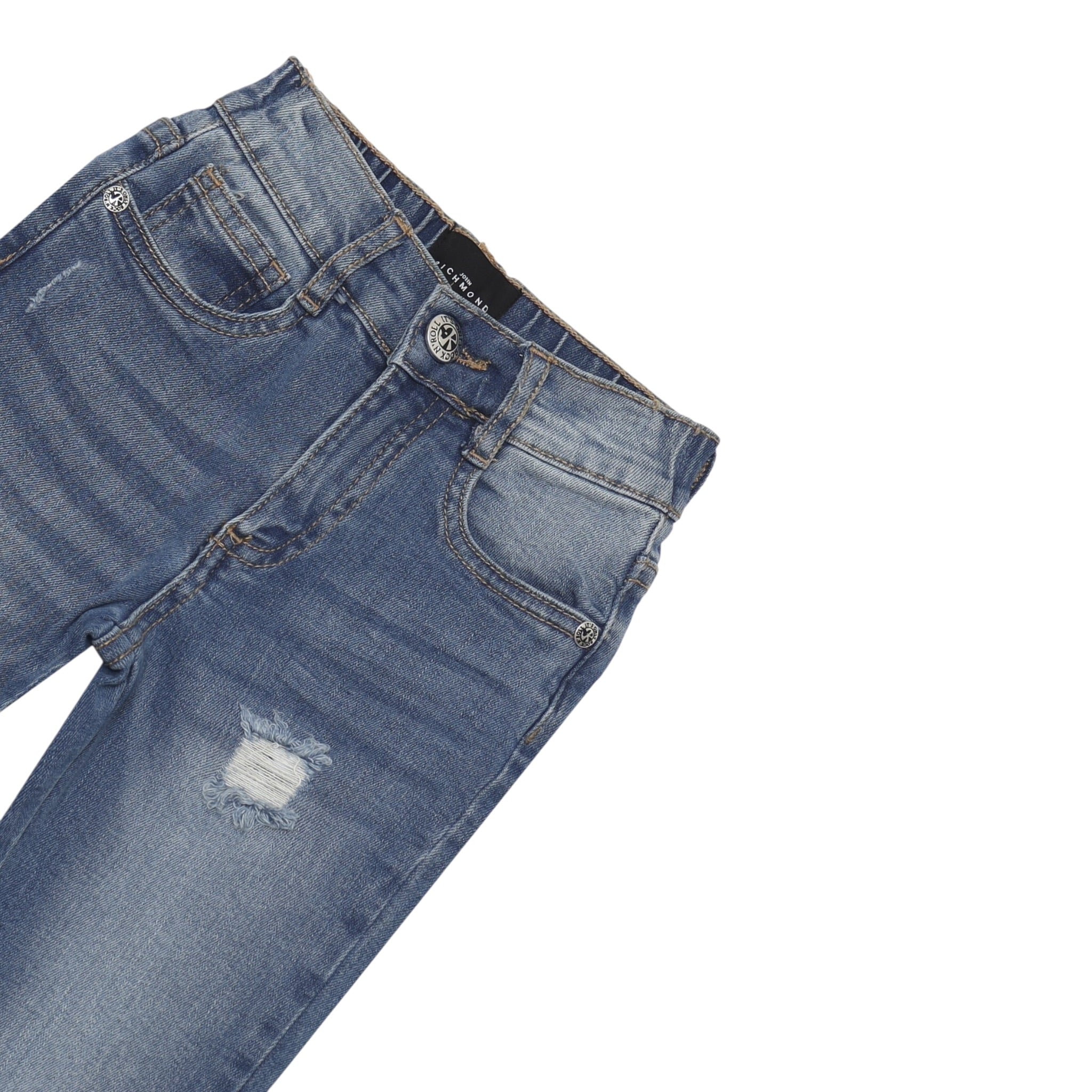 John Richmond Jeans tinta unita con Elastico In Vita Azzuurro per Neonato RIP25065JE AZZURRO JOHN RICHMOND 