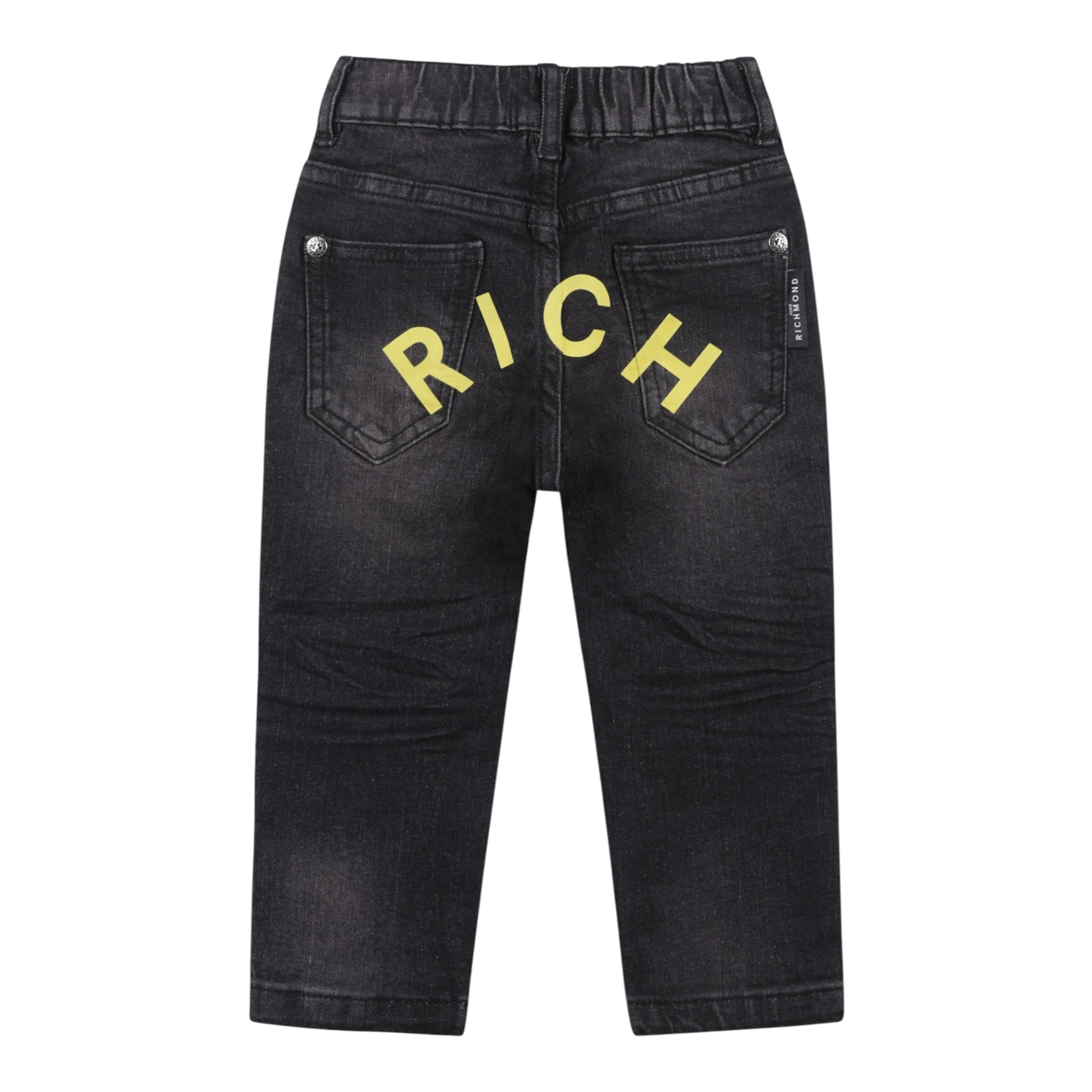 John Richmond Jeans tinta unita con Elastico In Vita Nero per Bambino RIP25065JEJ NERO JOHN RICHMOND 