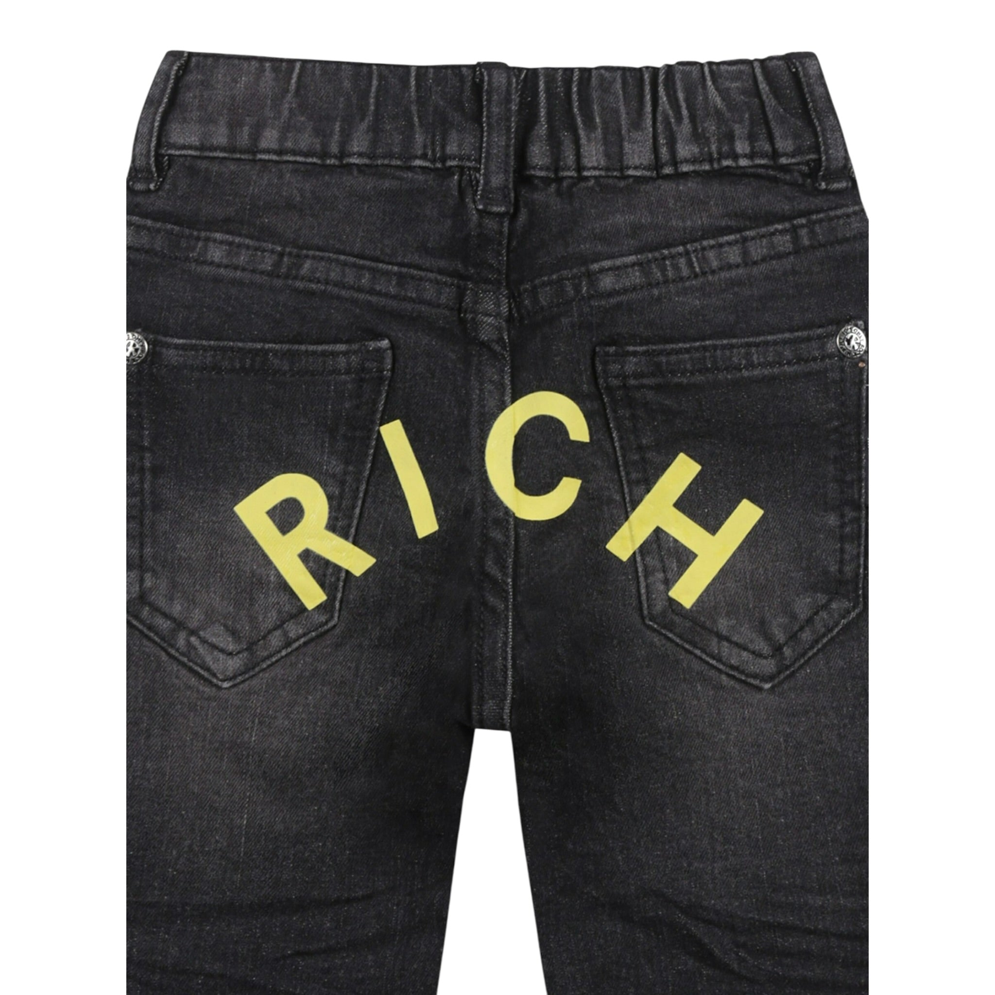 John Richmond Jeans tinta unita con Elastico In Vita Nero per Bambino RIP25065JEJ NERO JOHN RICHMOND 