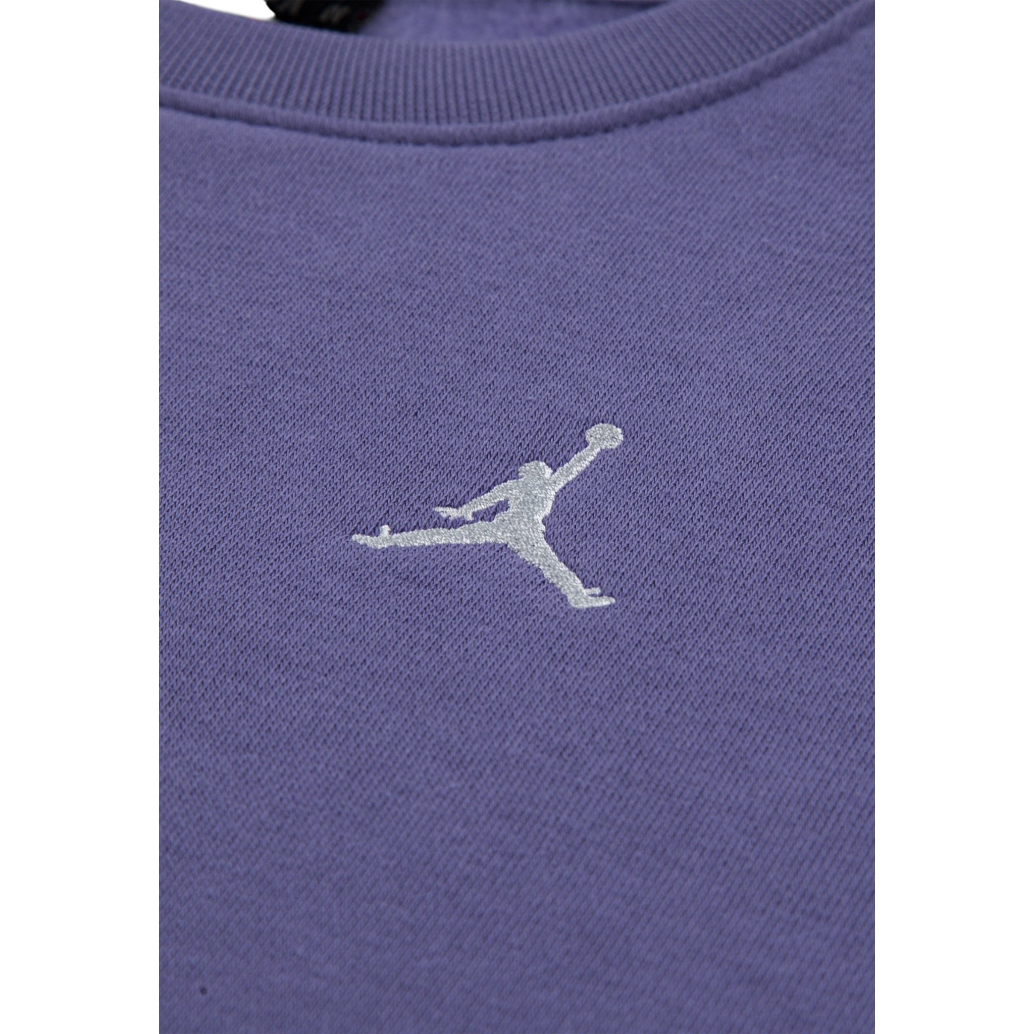 Jordan Felpa Chiusa Girocollo tinta unita con Logo Lilla per Bambina 45F122 LILLA JORDAN 