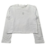 Juicy Couture Shirt Girocollo tinta unita con Brllantini Bianco per Bambina JBX6619 BIANCO JUICY COUTURE 