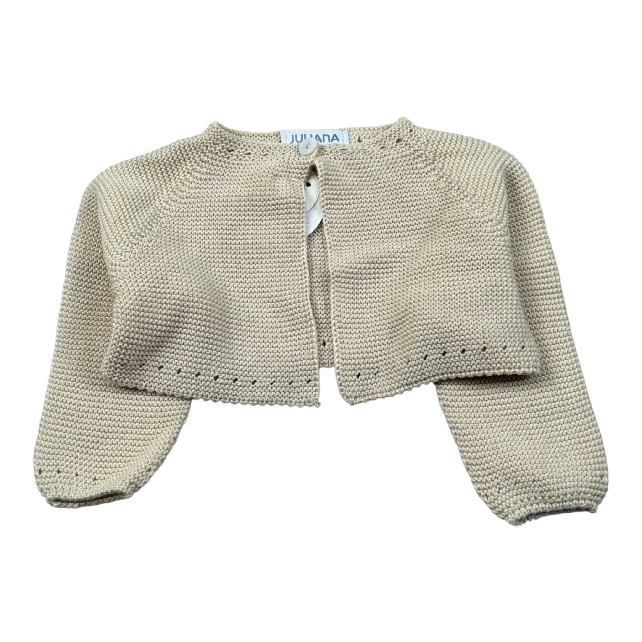 Juliana Coprispalle tinta unita con Trafori Beige per Neonata 25213 BEIGE JULIANA 
