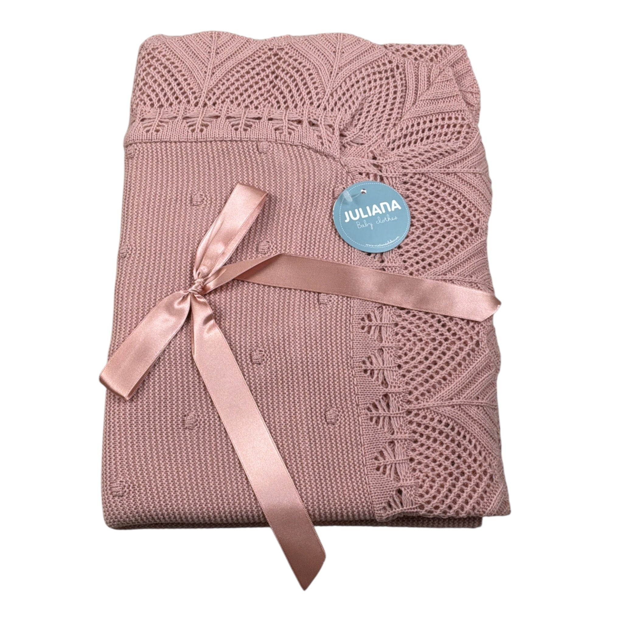 Juliana Coperta tinta unita Rosa per Neonata 25515 ROSA JULIANA 