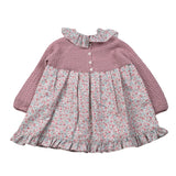 Juliana Abito Manica Lunga Fantasia Floreale Rosa per Neonata 25647 ROSA JULIANA 