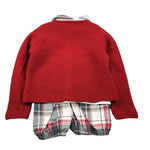 Juliana Completo 3 Pezzi Cardigan-Camicia-Culotte Rosso per Neonato J2138 ROSSO JULIANA 