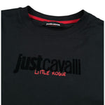 Just Cavalli T-Shirt Girocollo tinta unita con Logo Nero per Bambino JBA26005TS NERO JUST CAVALLI 
